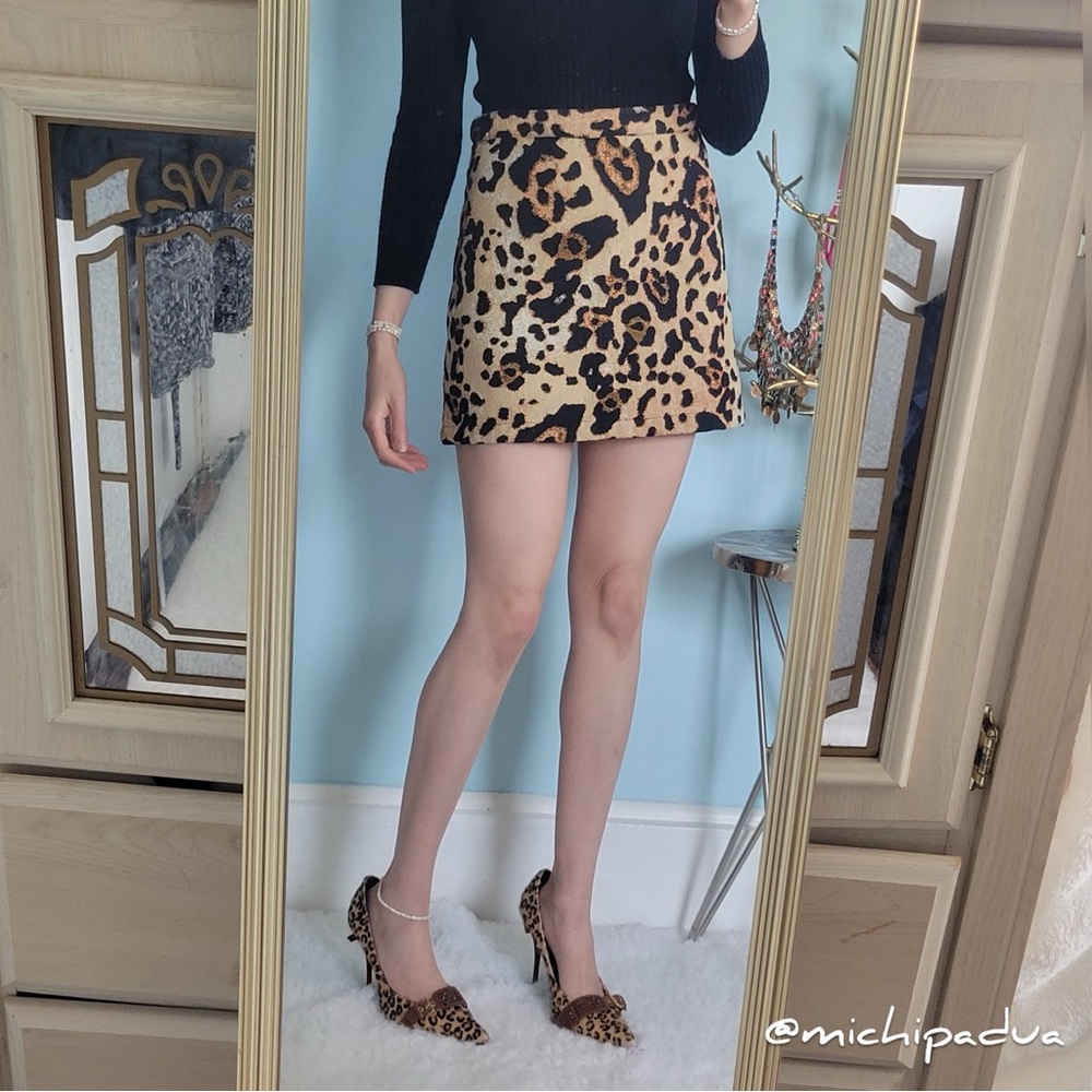 TopShop Leopard Print Mini Skirt